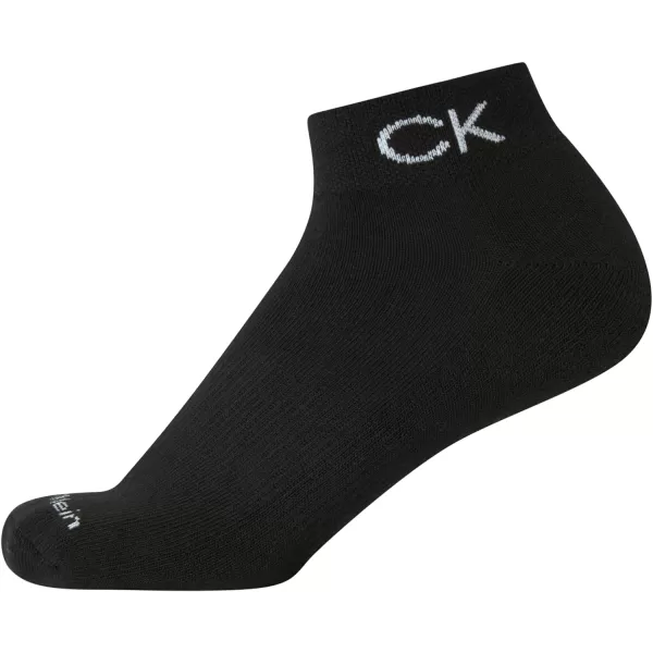 Calvin Klein Girls Socks  Cushion Quarter Cut Ankle Socks 6 PackBlack