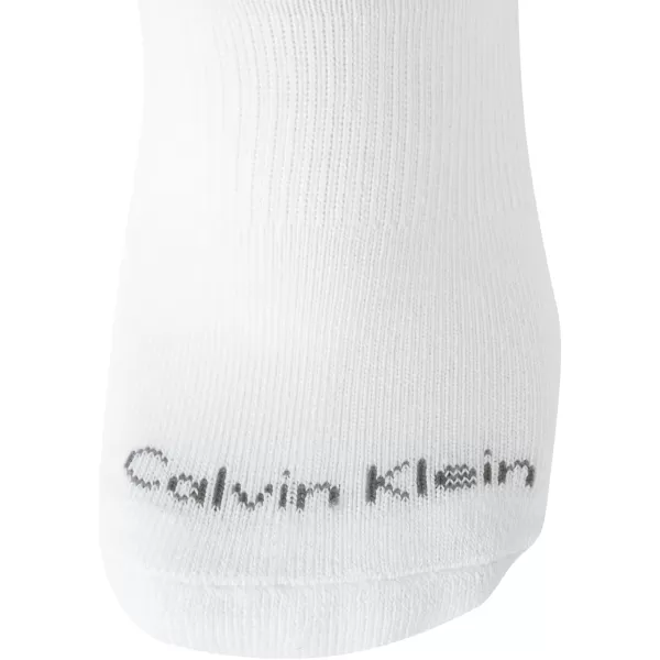 Calvin Klein Girls Socks  Cushion Quarter Cut Ankle Socks 6 PackWhite