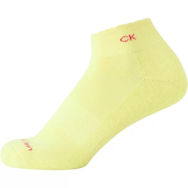 Calvin Klein Girls Socks  Cushion Quarter Cut Ankle Socks 6 PackWhite Stripe Multi