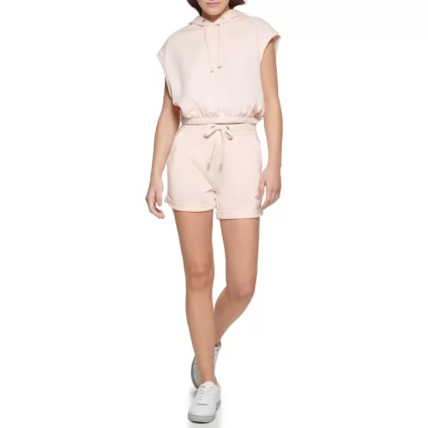 Calvin Klein Jeans womens Sleeveless Pullover HoodieTShirtPeach Ice