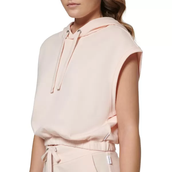 Calvin Klein Jeans womens Sleeveless Pullover HoodieTShirtPeach Ice