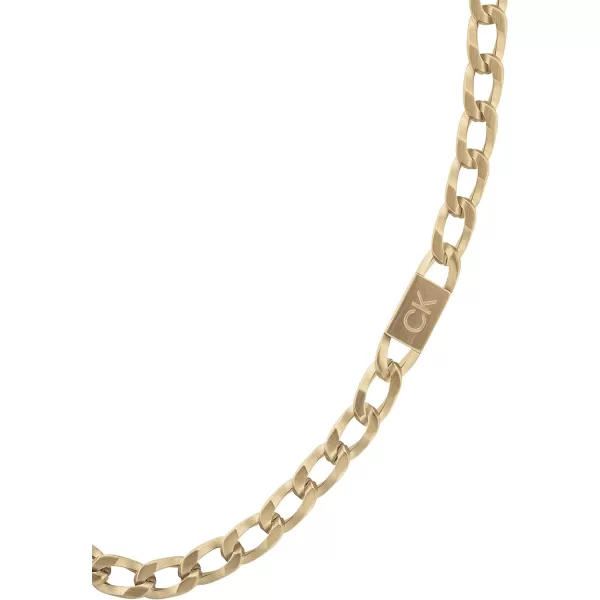 Calvin Klein Jewelry Mens Chain Link NecklaceYellow Gold