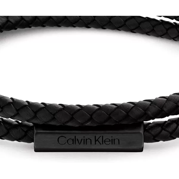 Calvin Klein Jewelry Mens Leather BraceletBlack