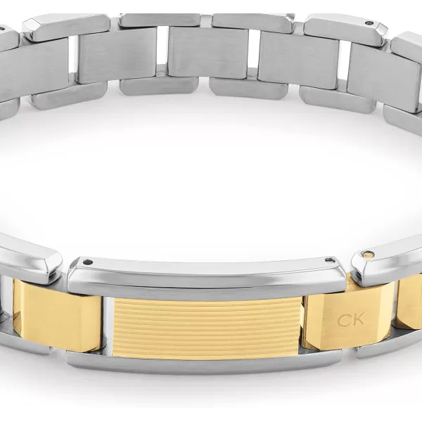 Calvin Klein Jewelry Mens Link BraceletGold Plated