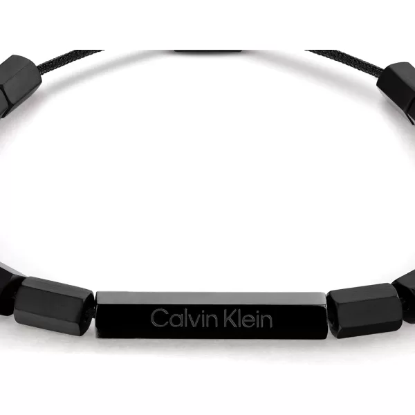 Calvin Klein Jewelry Mens Metal Beaded BraceletBlack