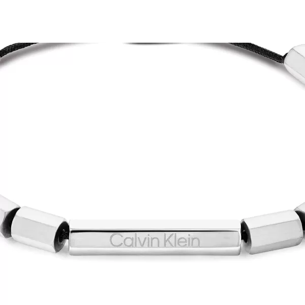 Calvin Klein Jewelry Mens Metal Beaded BraceletSilver