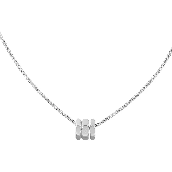 Calvin Klein Jewelry Mens Stainless Steel Bolt Necklace Color Silver Model 35000258Calvin Klein Jewelry Mens Stainless Steel Bolt Necklace Color Silver Model 35000258