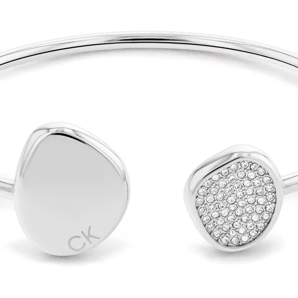 Calvin Klein Jewelry Womens Memory Steel Bangle BraceletSilver
