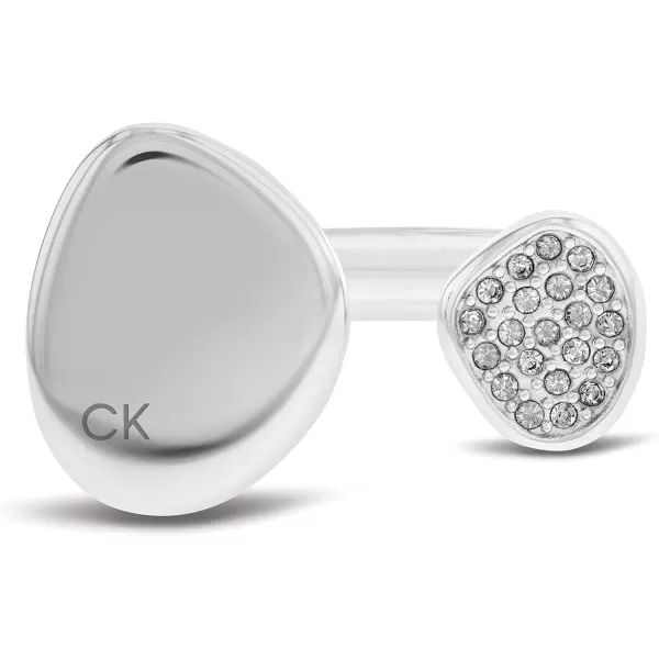 Calvin Klein Jewelry Womens Stainless Steel with Crystals Ring65