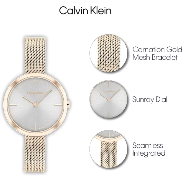 Calvin Klein Ladies Timeless Beauty Watch CollectionCarnation Gold