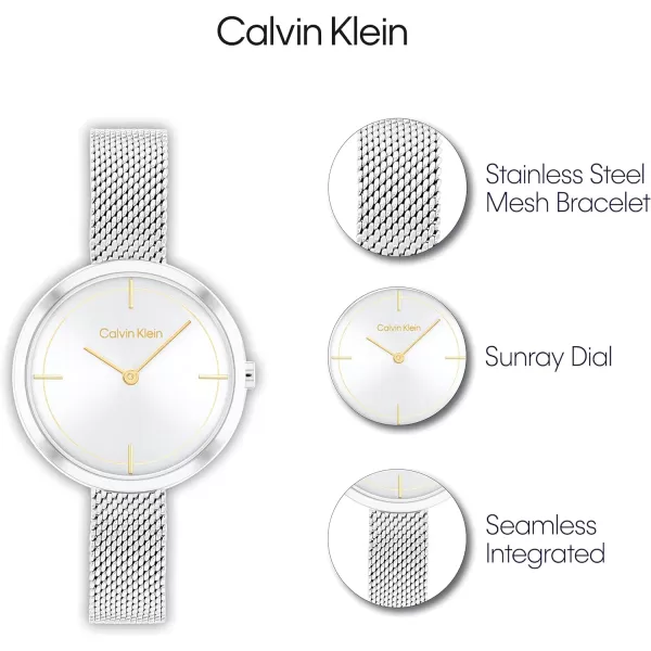 Calvin Klein Ladies Timeless Beauty Watch CollectionSilver White