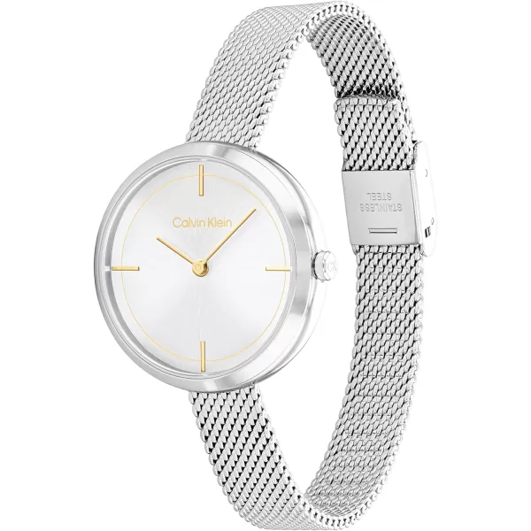 Calvin Klein Ladies Timeless Beauty Watch CollectionSilver White