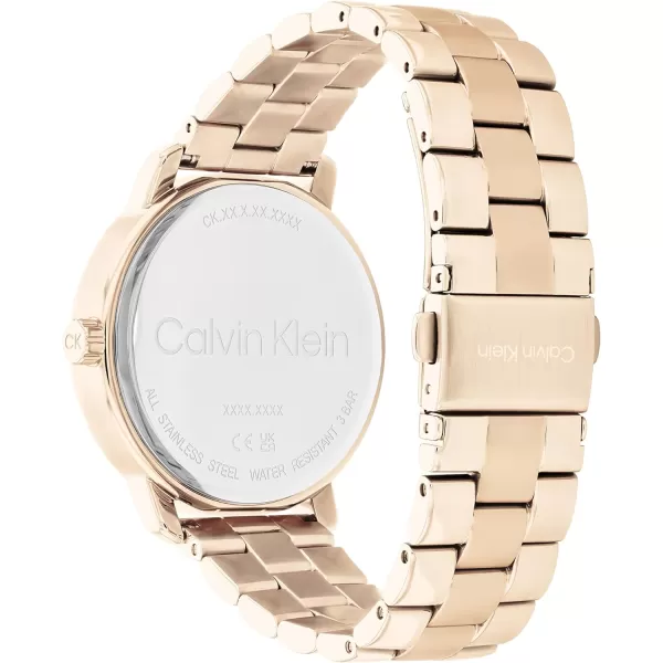 Calvin Klein Ladies Watch Selection Radiant MinimalismCarnation Gold ThreeHand