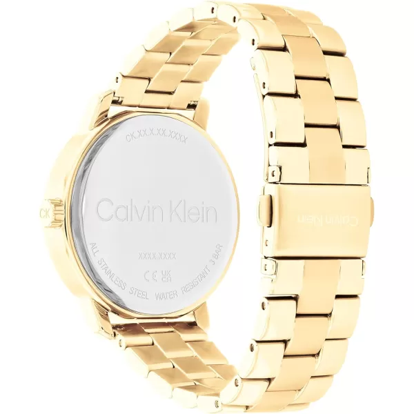 Calvin Klein Ladies Watch Selection Radiant MinimalismGold Plated ThreeHand