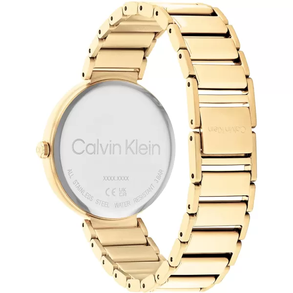 Calvin Klein Ladies Watch Selection Radiant MinimalismGold Plated TwoHand