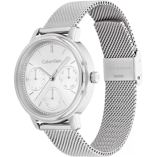 Calvin Klein Ladies Watch Selection Radiant MinimalismSilver ThreeHand