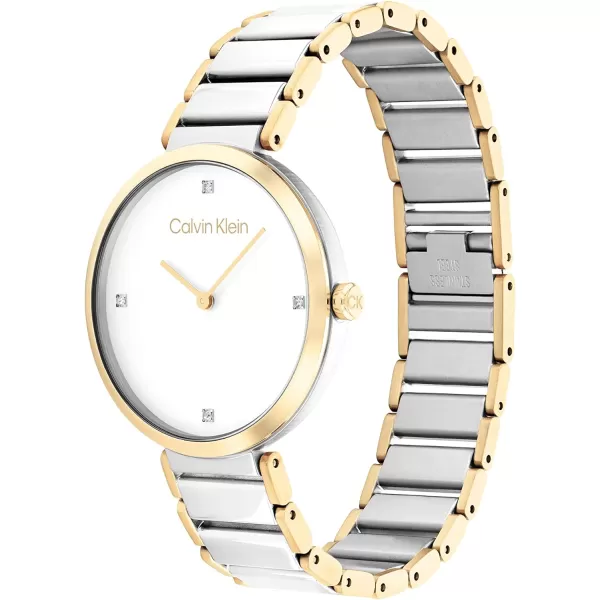 Calvin Klein Ladies Watch Selection Radiant MinimalismTwo Tone TwoHand