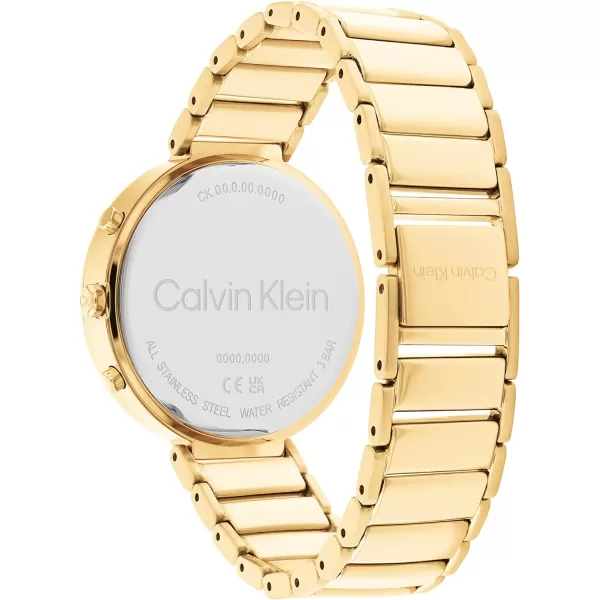 Calvin Klein Ladies Watch Selection Radiant MinimalismWhiteGold Plated Multifunction