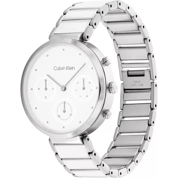 Calvin Klein Ladies Watch Selection Radiant MinimalismWhiteSilver Multifunction