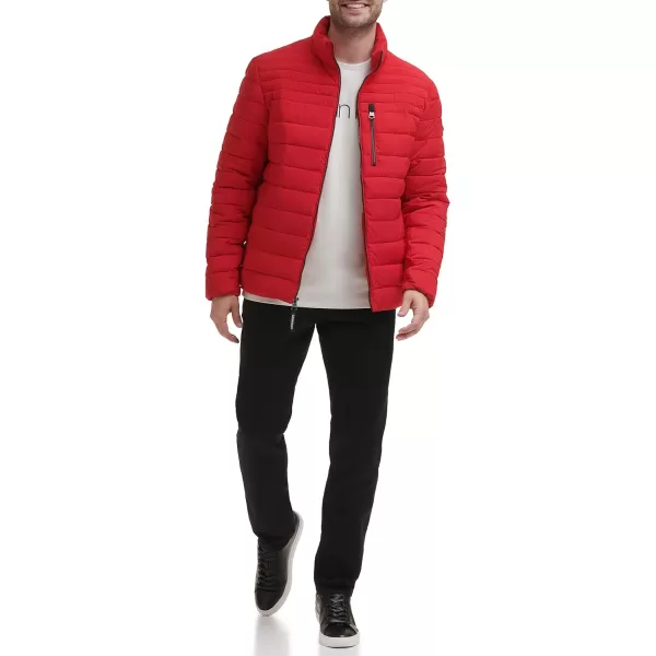 Calvin Klein Lightweight Puffer WaterResistant Down Mens JacketDeep Red