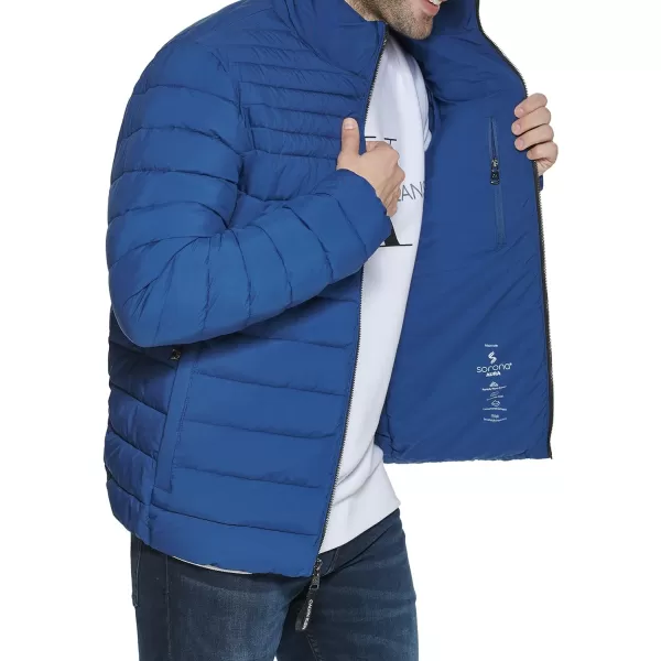 Calvin Klein Lightweight Puffer WaterResistant Down Mens JacketDenim Blue