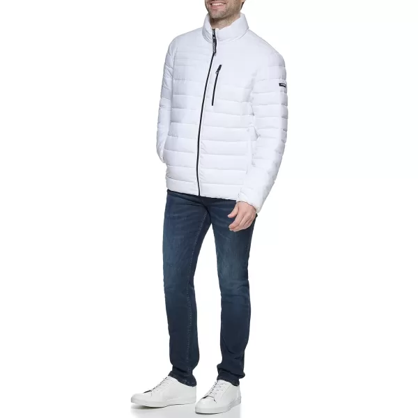 Calvin Klein Lightweight Puffer WaterResistant Down Mens JacketWhite