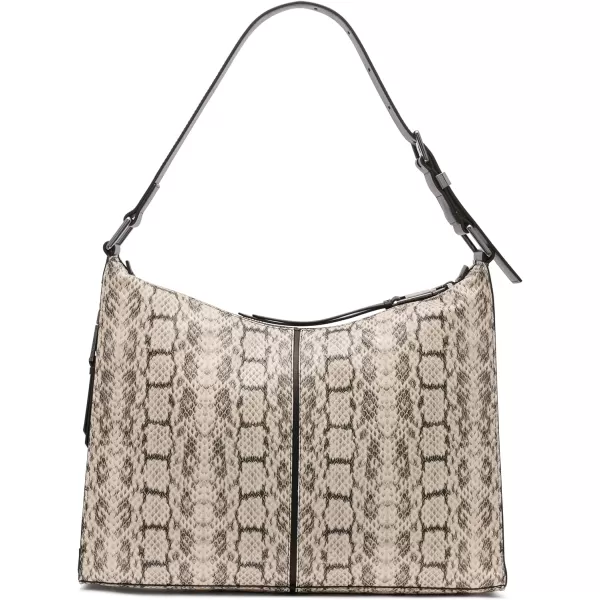 Calvin Klein Max Top Zip Hobo Shoulder BagCherub WhiteBlack