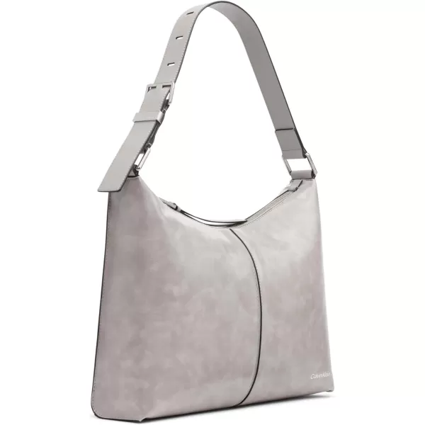 Calvin Klein Max Top Zip Hobo Shoulder BagStone