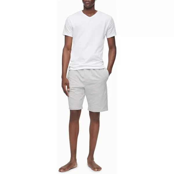 Calvin Klein Mens 100 Cotton TShirt Packs Short Sleeve Crew Neck3 White  Vneck