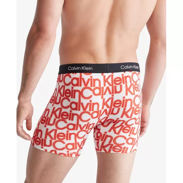 Calvin Klein Mens 1996 Micro Boxer BriefNeon Lights Logo PrintHazard