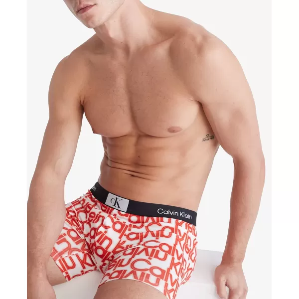 Calvin Klein Mens 1996 Micro Boxer BriefNeon Lights Logo PrintHazard