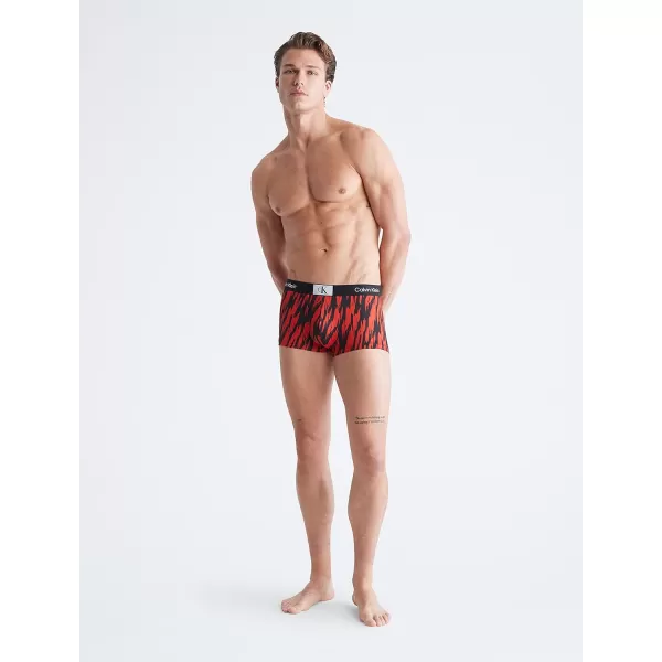 Calvin Klein Mens 1996 Micro Low Rise TrunkTiger Stripe PrintHazard