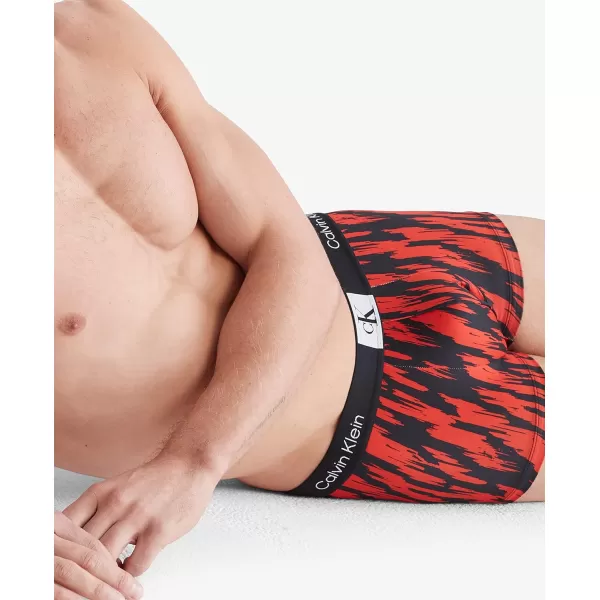 Calvin Klein Mens 1996 Micro Low Rise TrunkTiger Stripe PrintHazard