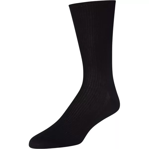 Calvin Klein Mens 6 Pack Mixed Pattern Dress SocksBlack Textured