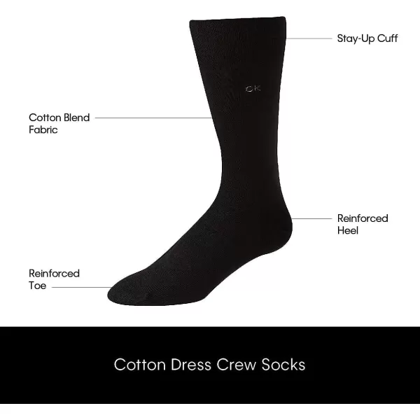 Calvin Klein Mens 6 Pack Mixed Pattern Dress SocksDark Stripes