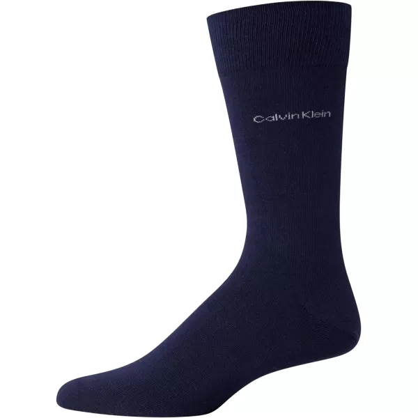 Calvin Klein Mens 6 Pack Mixed Pattern Dress SocksNavyGrey