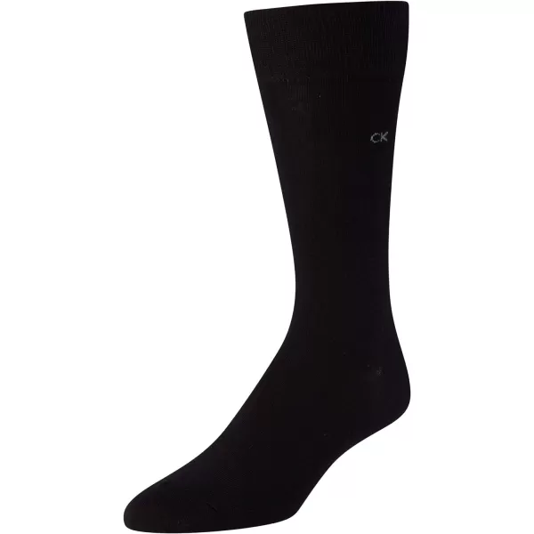 Calvin Klein Mens 6 Pack Mixed Pattern Dress SocksStripeBlackBlack