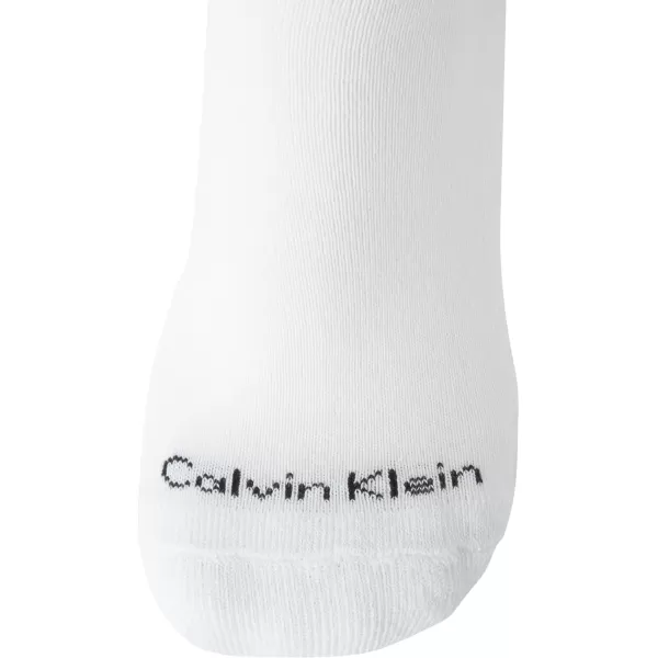 Calvin Klein Mens 6 Pair Athletic Crew SocksWhite Logo