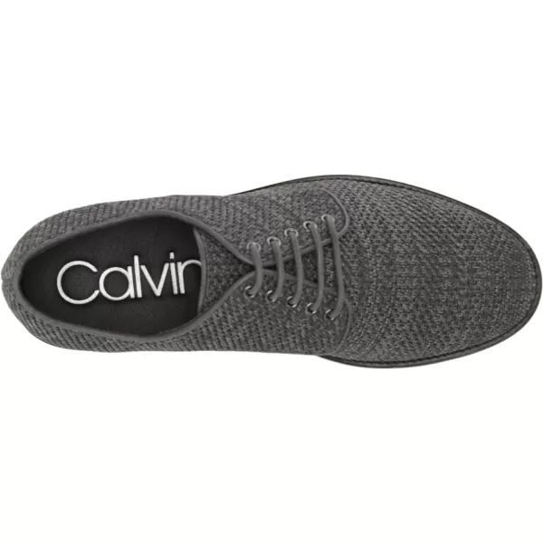 Calvin Klein Mens Aggussie Oxford FlatDark Grey Knit 020