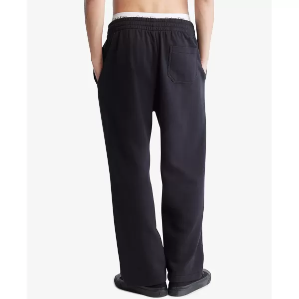 Calvin Klein Mens Archive Logo Fleece PantsBlack Beauty