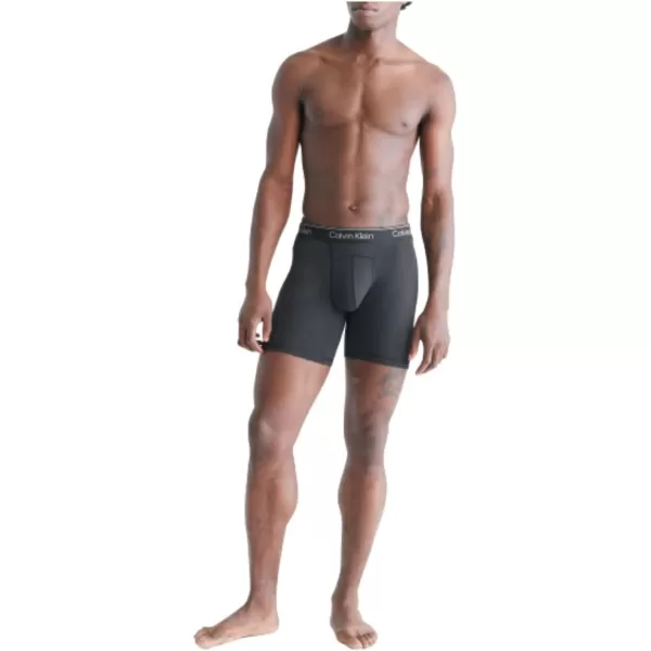 Calvin Klein Mens Athletic Active 2Pack Boxer BriefAmazon ExclusiveBlack Grey Heather