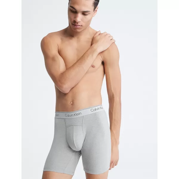 Calvin Klein Mens Athletic Active 2Pack Boxer BriefAmazon ExclusiveMidnight Athletic Grey Heather