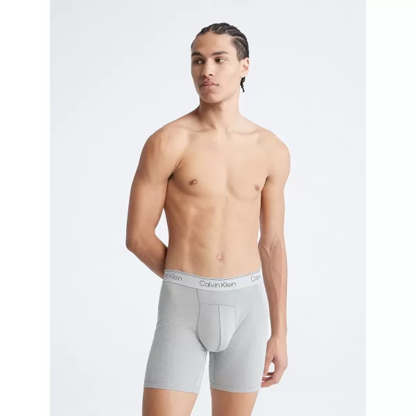 Calvin Klein Mens Athletic Active 2Pack Boxer BriefAmazon ExclusiveMidnight Athletic Grey Heather