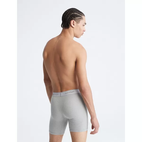 Calvin Klein Mens Athletic Active 2Pack Boxer BriefAmazon ExclusiveMidnight Athletic Grey Heather