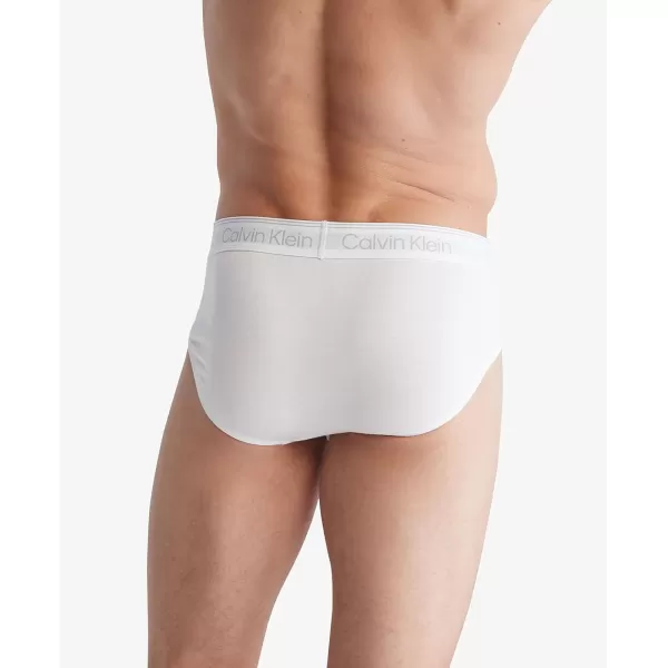 Calvin Klein Mens Athletic Active 2Pack Hip BriefAmazon ExclusiveWhite Charcoal Heather