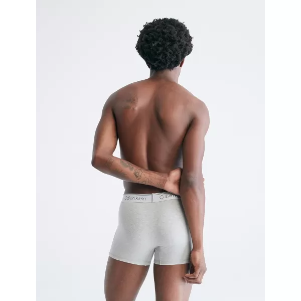 Calvin Klein Mens Athletic Active 2Pack TrunkAmazon ExclusiveMidnight Athletic Grey Heather