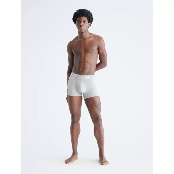 Calvin Klein Mens Athletic Active 2Pack TrunkAmazon ExclusiveMidnight Athletic Grey Heather