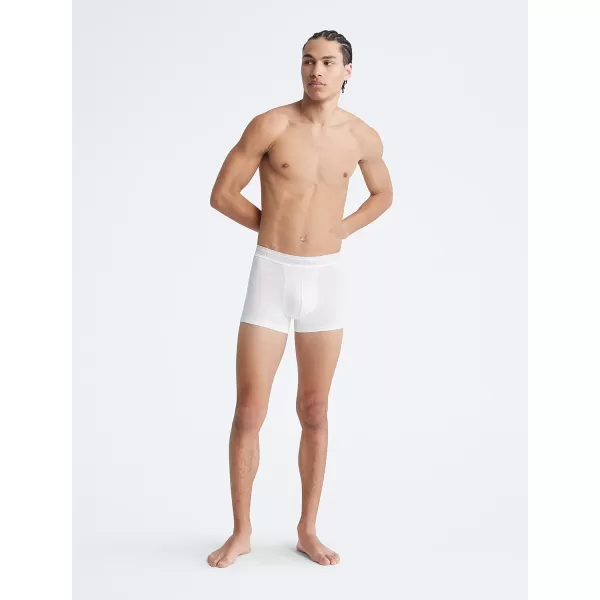 Calvin Klein Mens Athletic Active 2Pack TrunkAmazon ExclusiveWhite Charcoal Heather