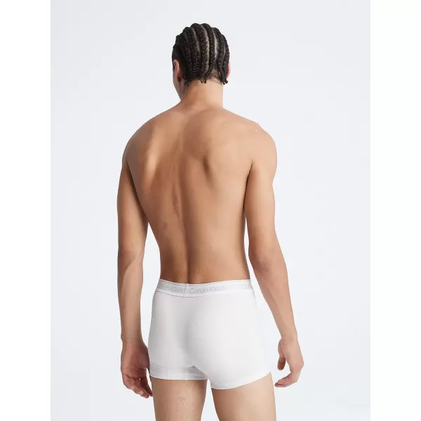 Calvin Klein Mens Athletic Active 2Pack TrunkAmazon ExclusiveWhite Charcoal Heather
