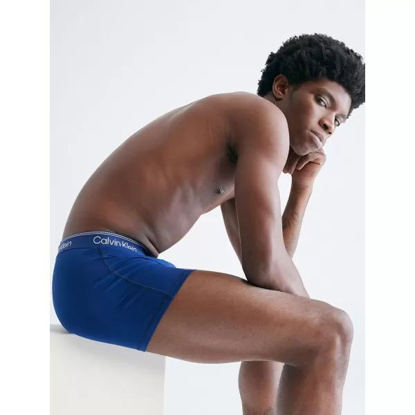 Calvin Klein Mens Athletic Active TrunkBlue Depths